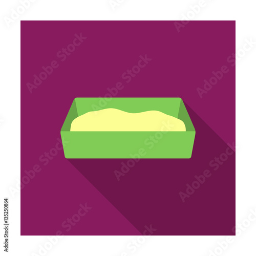 Litter box icon of vector illustration for web and mobile