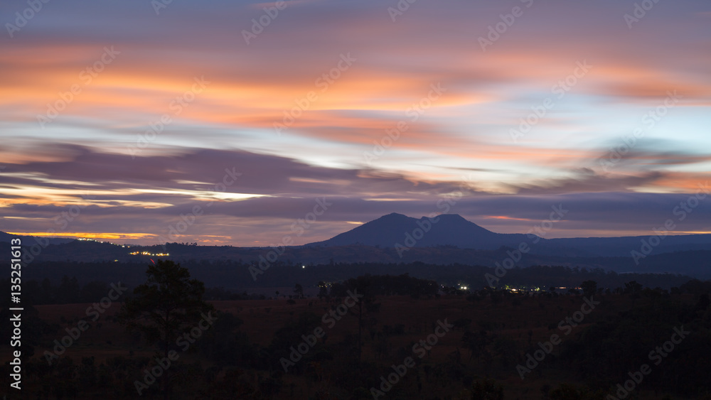Landscape morning sunrise at Thung Salang Luang National Park Ph