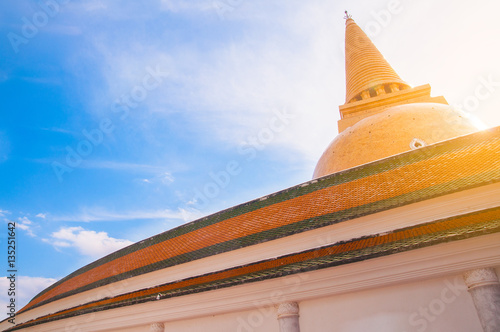 Phra Pathommachedi  Big Buddhism pagoda in Thailand.