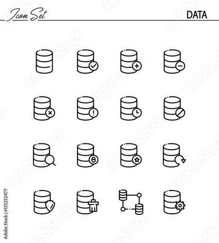 Data icon set