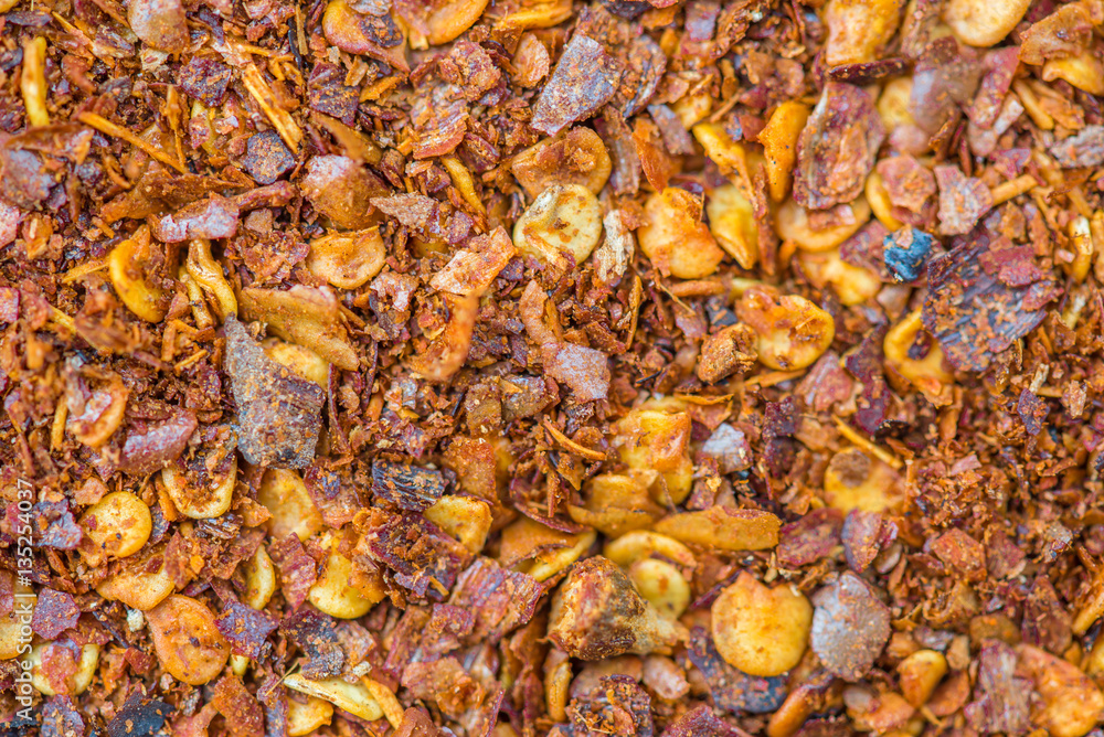 red pepper flakes as texture background red pepper flakes as texture background