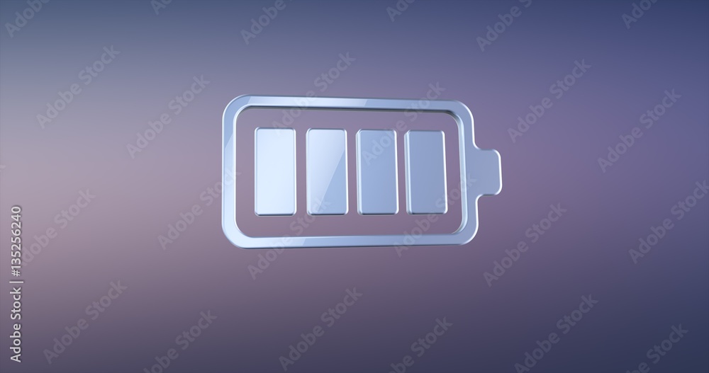 Battery Full Silver 3d Icon Battery Full Silver 3d Icon