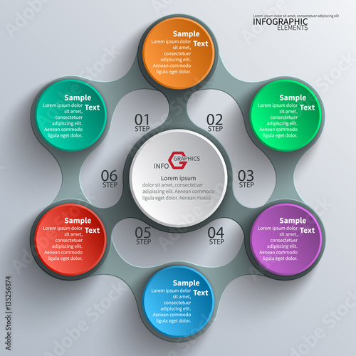 Abstract 3D Paper Infographics
