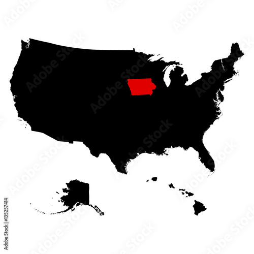 map of the U.S. state Iowa 