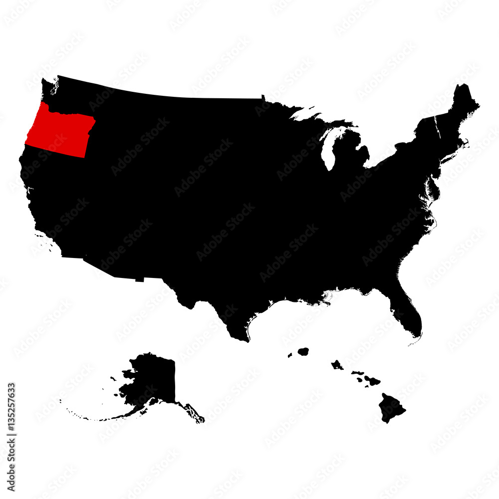 map of the U.S. state Oregon map of the U.S. state Oregon