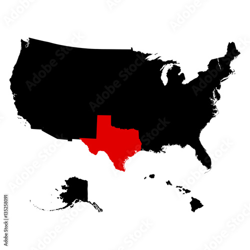 map of the U.S. state Texas 
