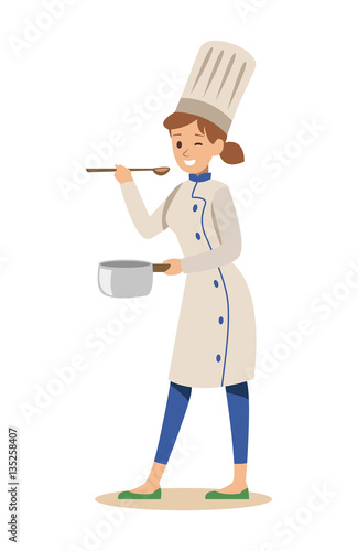 chef cooking in restaurant character design no.2