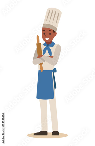 chef cooking in restaurant character design no.4