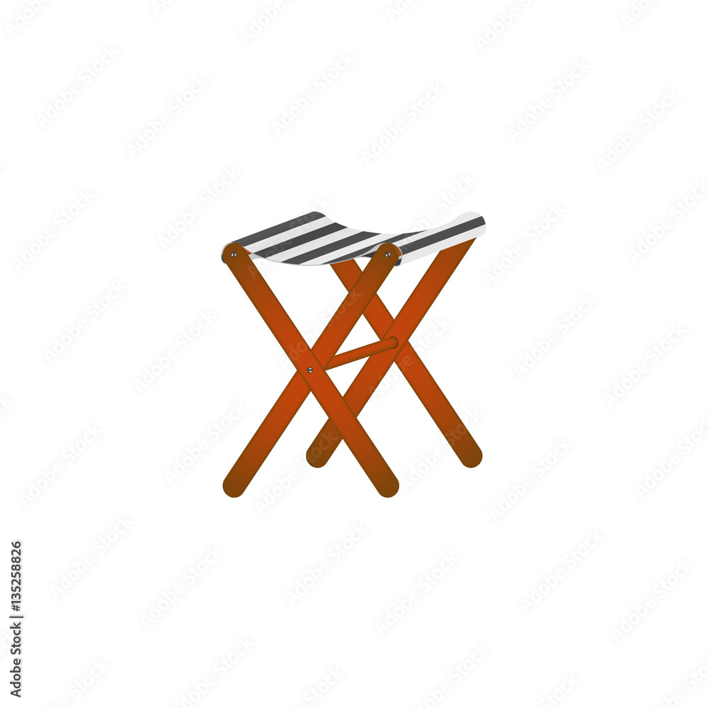 Folding wooden chair in retro design Folding wooden chair in retro design