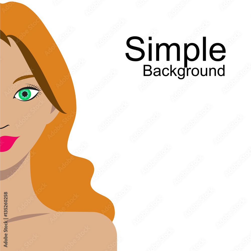 gold hair and green eyes lady vector gold hair and green eyes lady vector