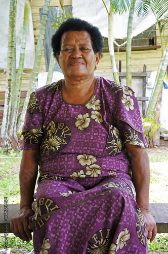 Elderly indigenous Fijian woman