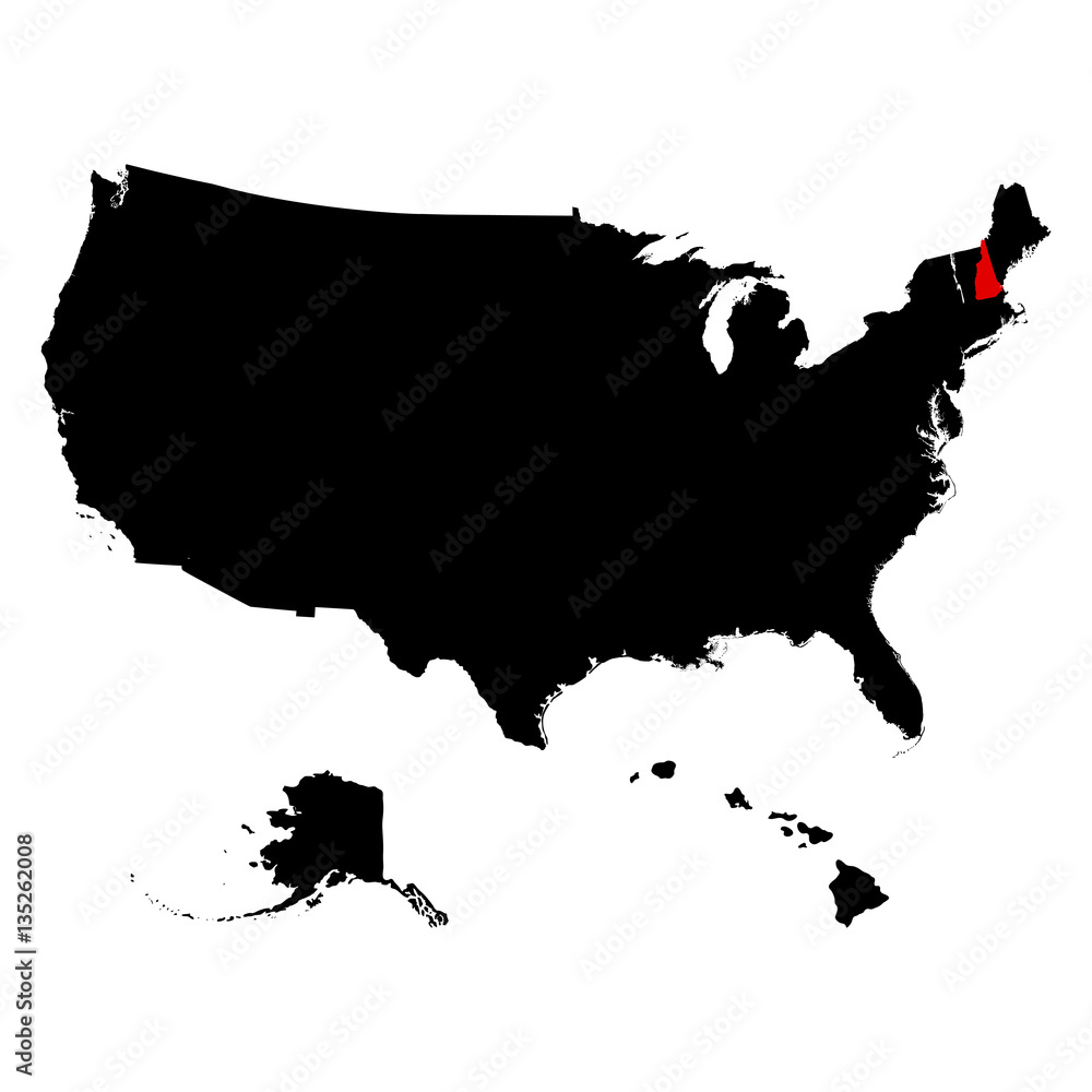 map of the U.S. state New Hampshire map of the U.S. state New Hampshire