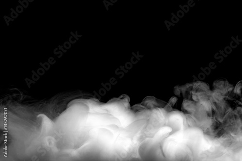 Abstract fog or smoke move on black color background