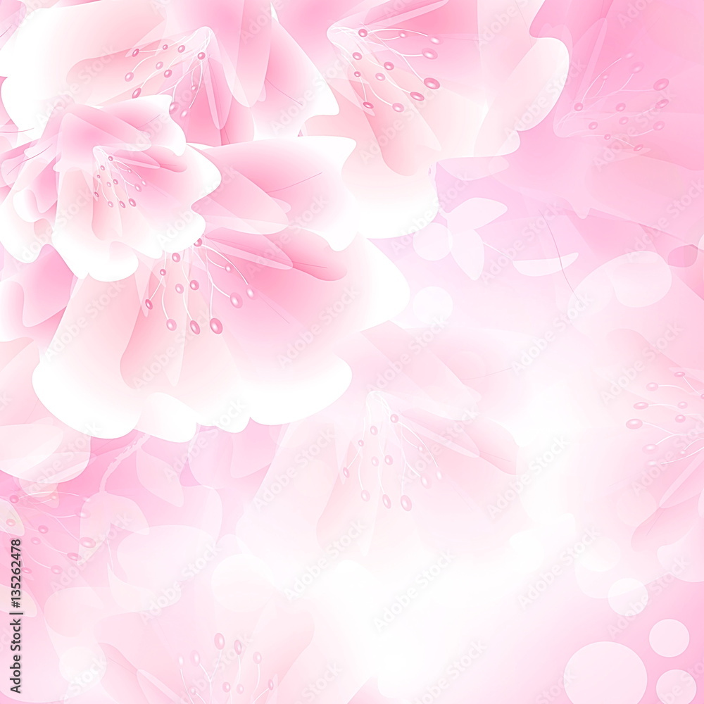 декоративный узор розовые цветы фон