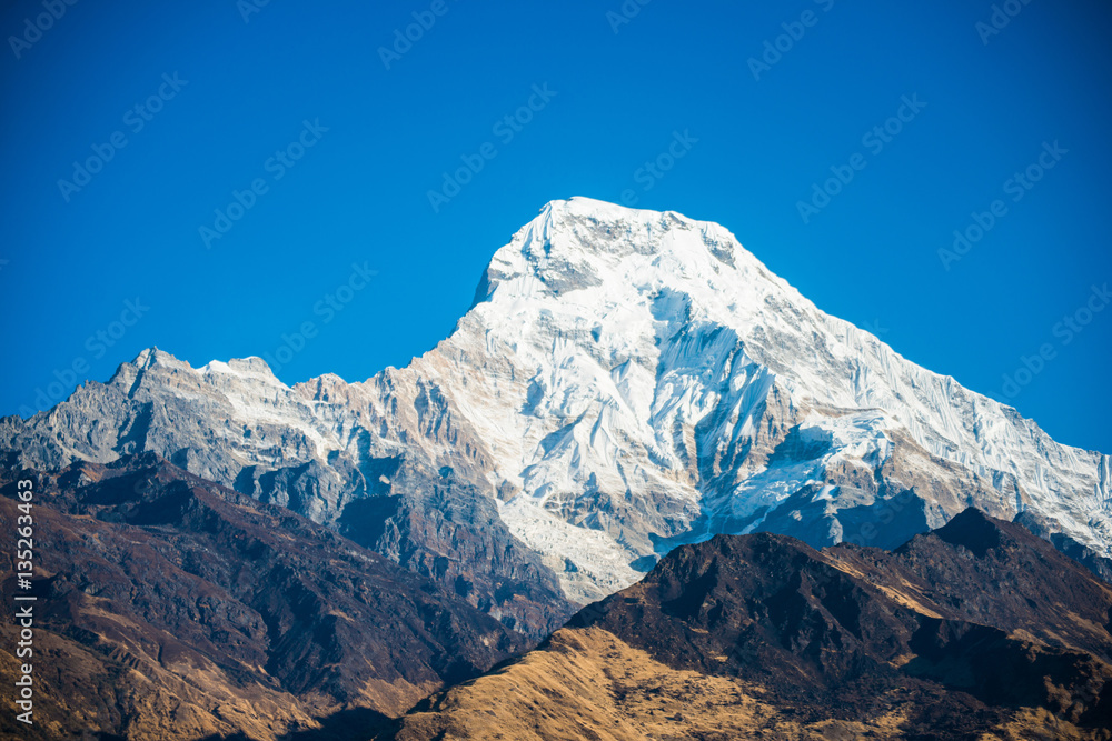 Fototapeta premium beautiful snow mountain of Annapurna Himalayan Range
