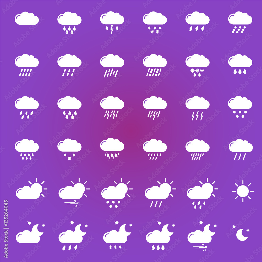 set with weather icons set with weather icons