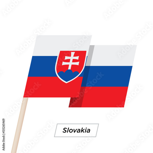 Free Download Slovakia Ribbon Waving Flag Isolated on White. Vector Illustration. - GFXLoad