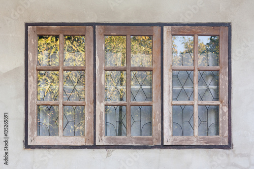 brown wood windows