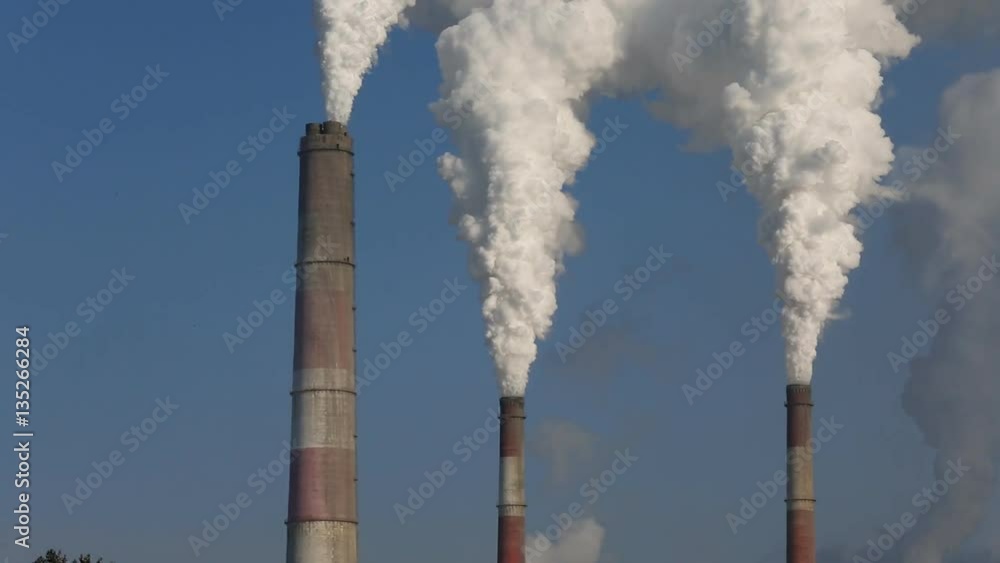 Air Pollution Clouds of Smoke Coming From the Chimneys Air Pollution Clouds of Smoke Coming From the Chimneys