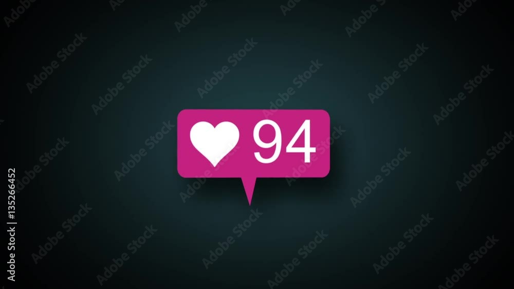 Social Media Likes / Favorites Counter Graphic with Love Heart Icon Social Media Likes / Favorites Counter Graphic with Love Heart Icon