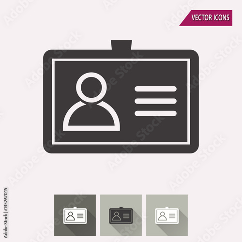 Identification card - vector icon.