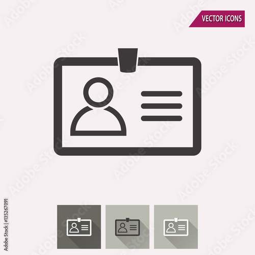 Identification card - vector icon.