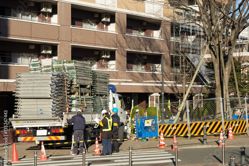 大規模修繕工事の撤収風景 3