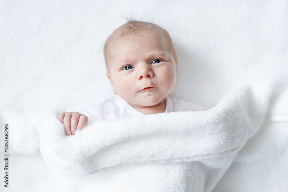 Portrait of cute adorable newborn baby child Portrait of cute adorable newborn baby child