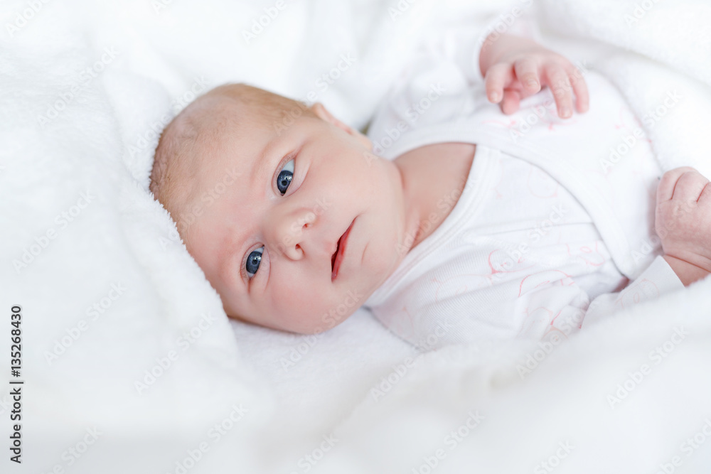 Portrait of cute adorable newborn baby child Portrait of cute adorable newborn baby child