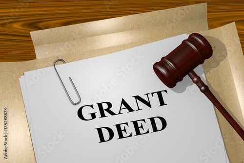 Obraz na plátně Grant Deed concept