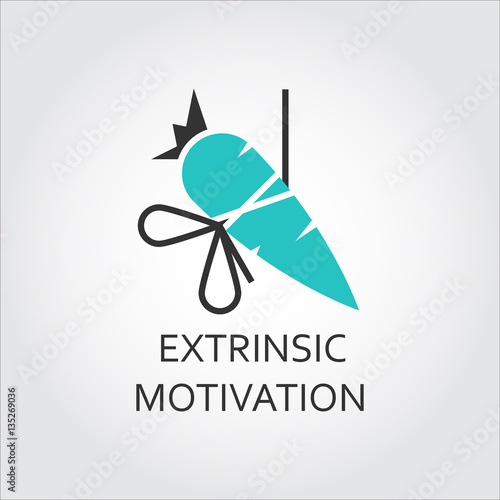 Icon of carrot, extrinsic motivation concept