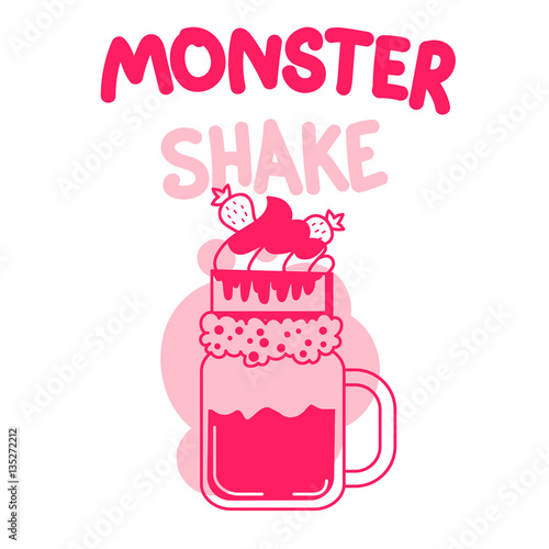 Monster Shakes in cocktail jars