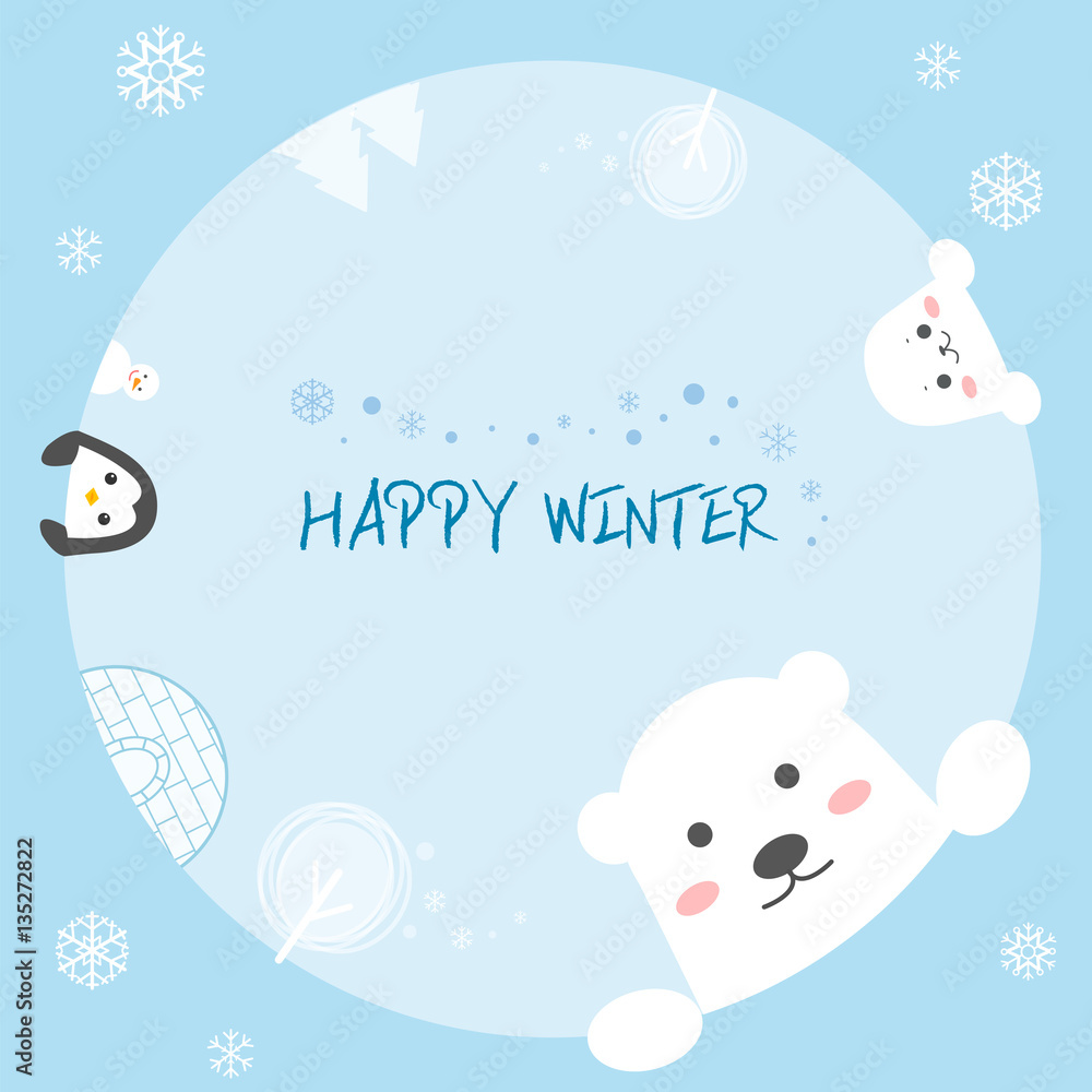 winter frame illustration