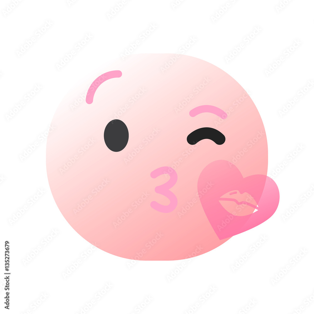 pink emoticon kissing , emoji, smiley - vector illustration
pink emoticon kissing , emoji, smiley - vector illustration