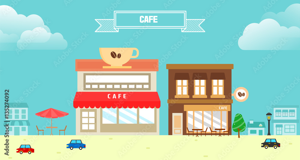 Cafe illust design Stock Vector | Adobe Stock