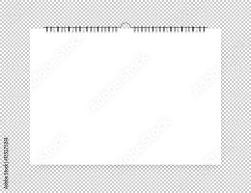 Sheet of paper with spiral on a isolated background