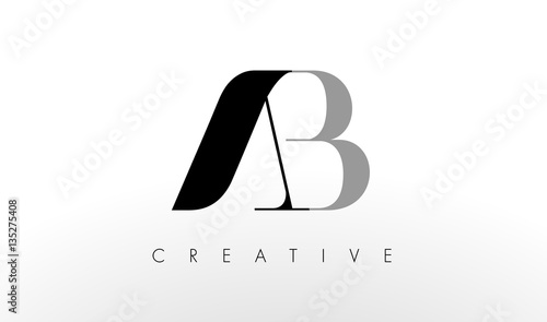A B Letter Logo Design. Creative AB Letters Icon
