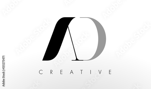 A D Letter Logo Design. Creative AD Letters Icon