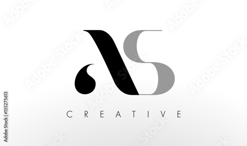 A S Letter Logo Design. Creative AS Letters Icon