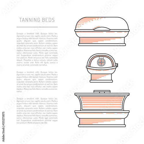 Equipment for tanning studios and beauty salons Solarium, tanning bed.