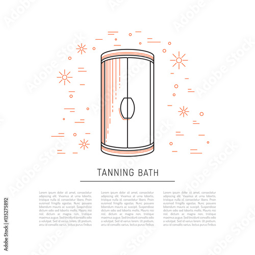 Equipment for tanning studios and beauty salons Solarium, tanning bed.