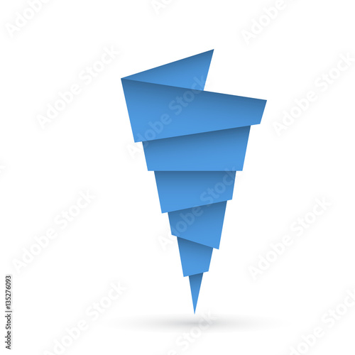 Vector flat picture of the climatic phenomena of a tornado or typhoon