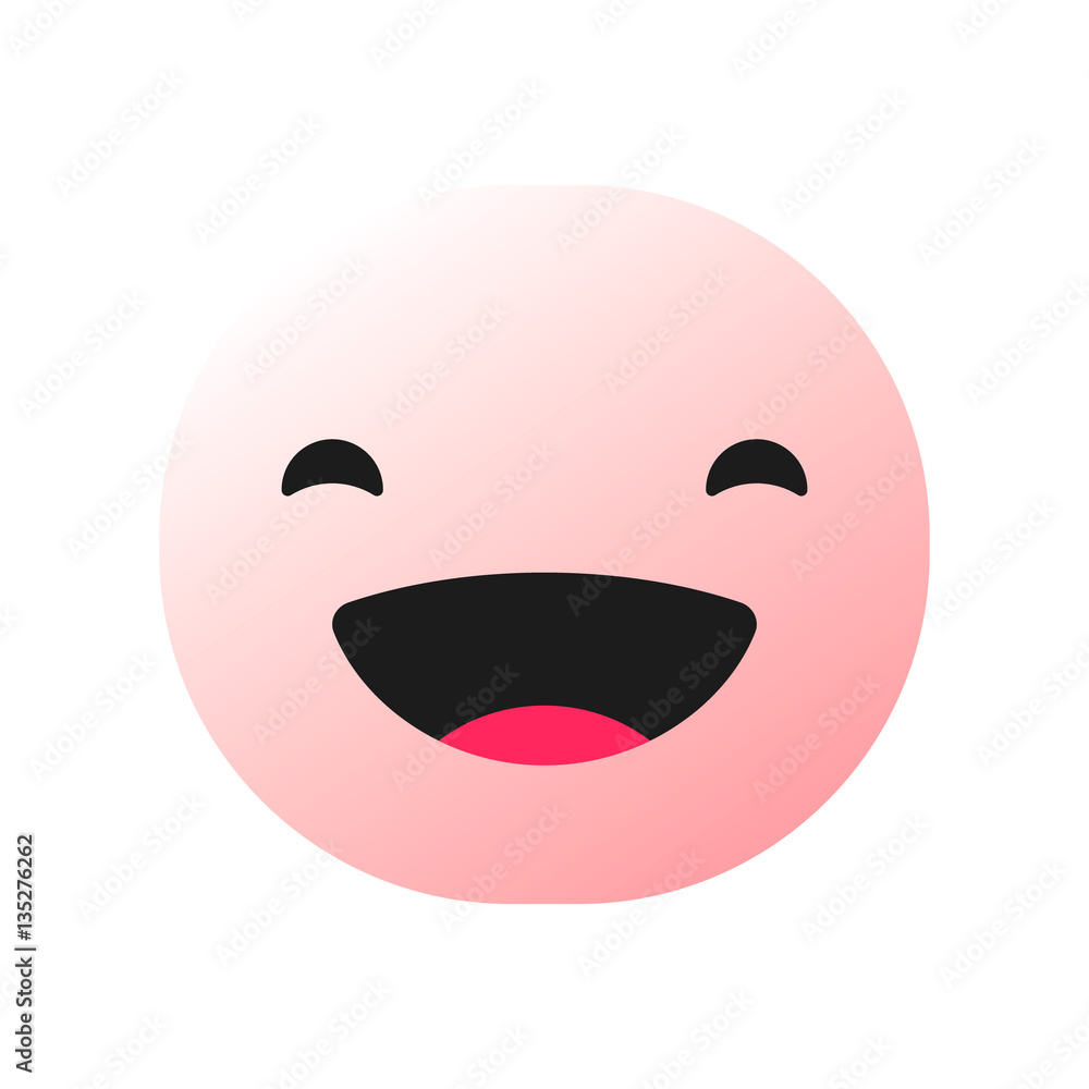 Laughing Emoji with Open Mouth vector illustration Laughing Emoji with Open Mouth vector illustration