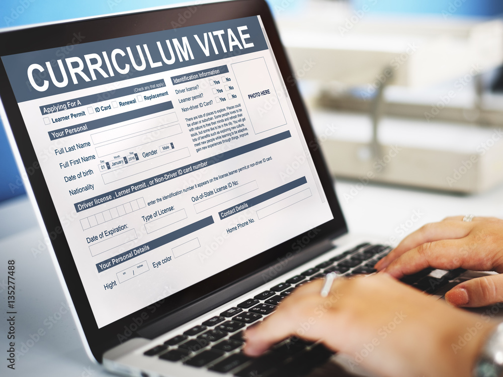 Curriculum Vitae Resume Job Application Concept Curriculum Vitae Resume Job Application Concept