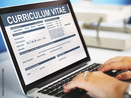 Curriculum Vitae Resume Job Application Concept