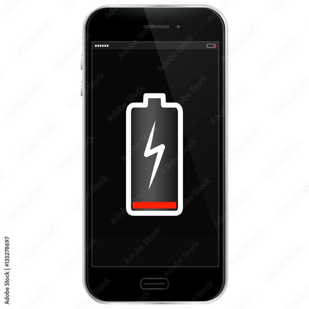 Mobile Phone With Low Battery Vector Illustration
Mobile Phone With Low Battery Vector Illustration