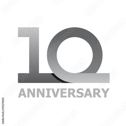 10 years anniversary number vector