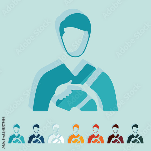Flat design: driver