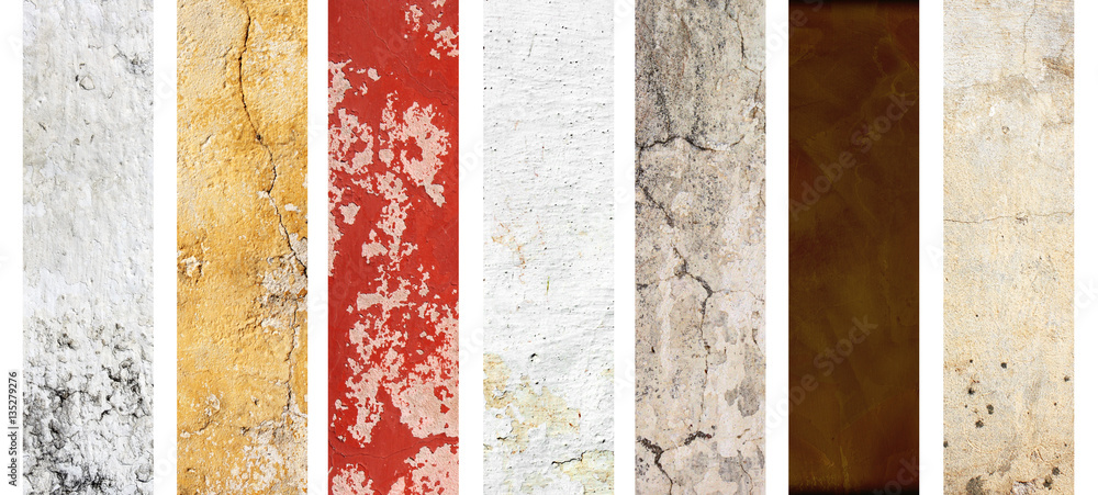 Set of banners with textures of stucco Set of banners with textures of stucco