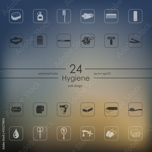 Set of hygiene icons